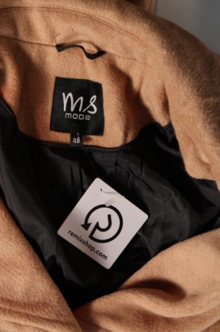 Дамско палто Ms Mode, Размер XXL, Цвят Бежов, Цена 32,10 лв.