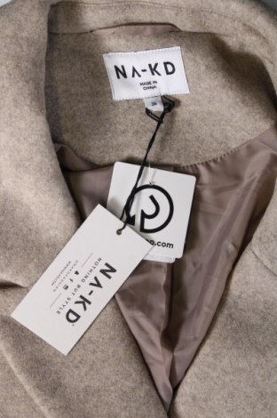 Γυναικείο παλτό NA-KD, Μέγεθος S, Χρώμα Γκρί, Τιμή 32,09 €