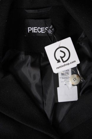 Γυναικείο παλτό Pieces, Μέγεθος XL, Χρώμα Μαύρο, Τιμή 32,03 €