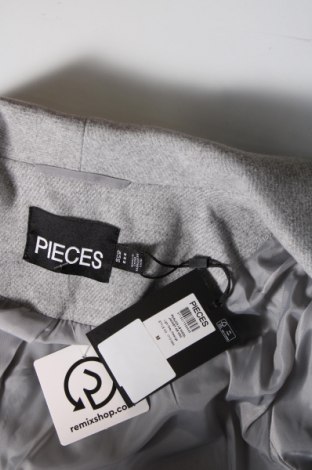 Γυναικείο παλτό Pieces, Μέγεθος M, Χρώμα Γκρί, Τιμή 31,47 €