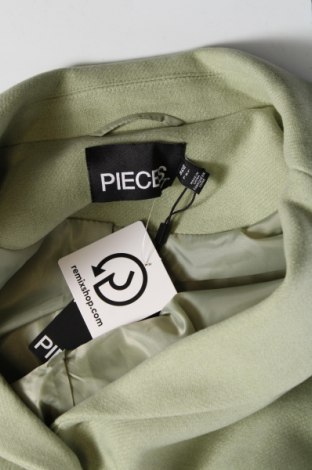 Γυναικείο παλτό Pieces, Μέγεθος L, Χρώμα Πράσινο, Τιμή 24,72 €