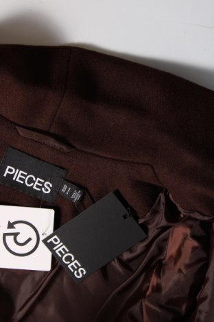 Γυναικείο παλτό Pieces, Μέγεθος S, Χρώμα Καφέ, Τιμή 17,42 €