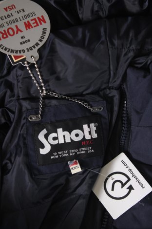 Γυναικείο μπουφάν Schott, Μέγεθος XXS, Χρώμα Μπλέ, Τιμή 64,05 €