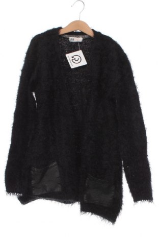 Kinder Strickjacke H&M, Größe 10-11y/ 146-152 cm, Farbe Schwarz, Preis 1,80 €