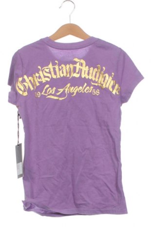 Tricou pentru copii Christian Audigier, Mărime 10-11y/ 146-152 cm, Culoare Mov, Preț 280,61 Lei