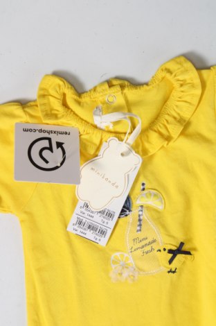 Dziecięcy T-shirt Minibanda, Rozmiar 6-9m/ 68-74 cm, Kolor Żółty, Cena 95,96 zł