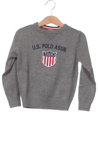 Детски пуловер U.S. Polo Assn., Размер 3-4y/ 104-110 см, Цвят Сив, Цена 76,49 лв.