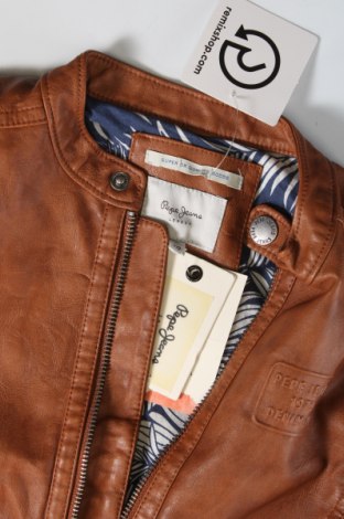 Kinder Lederjacke Pepe Jeans, Größe 7-8y/ 128-134 cm, Farbe Braun, Preis 41,31 €