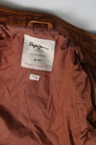 Παιδικό δερμάτινο μπουφάν Pepe Jeans, Μέγεθος 10-11y/ 146-152 εκ., Χρώμα Καφέ, Τιμή 27,68 €