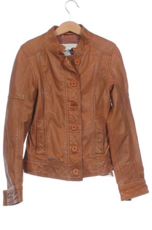 Детско кожено яке Pepe Jeans, Размер 10-11y/ 146-152 см, Цвят Кафяв, Цена 44,75 лв.