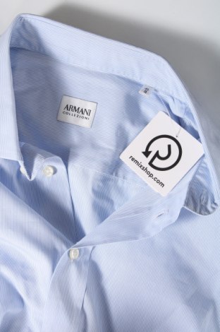 Ανδρικό πουκάμισο Armani Collezioni, Μέγεθος L, Χρώμα Μπλέ, Τιμή 61,55 €