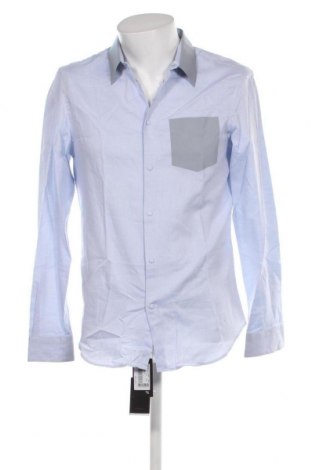 Мъжка риза Emporio Armani, Размер L, Цвят Син, Цена 167,70 лв.
