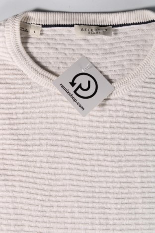 Ανδρικό πουλόβερ Selected Homme, Μέγεθος L, Χρώμα Εκρού, Τιμή 8,32 €