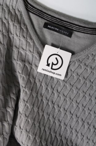 Мъжки пуловер Selected Homme, Размер L, Цвят Сив, Цена 15,36 лв.