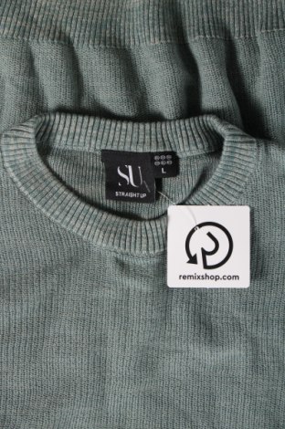 Ανδρικό πουλόβερ Su, Μέγεθος L, Χρώμα Πράσινο, Τιμή 5,38 €