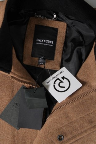 Ανδρικά παλτό Only & Sons, Μέγεθος M, Χρώμα Καφέ, Τιμή 22,17 €