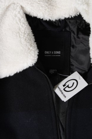 Ανδρικά παλτό Only & Sons, Μέγεθος M, Χρώμα Μπλέ, Τιμή 36,35 €