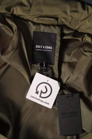 Ανδρικό μπουφάν Only & Sons, Μέγεθος XS, Χρώμα Πράσινο, Τιμή 16,67 €