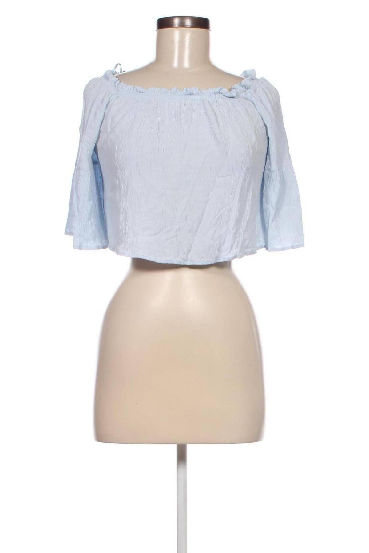 Damen Shirt Bershka, Größe M, Farbe Blau, Preis 2,72 €