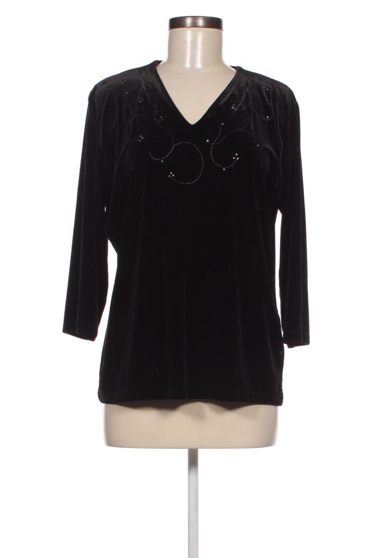 Γυναικεία μπλούζα KappAhl, Μέγεθος XL, Χρώμα Μαύρο, Τιμή 2,72 €