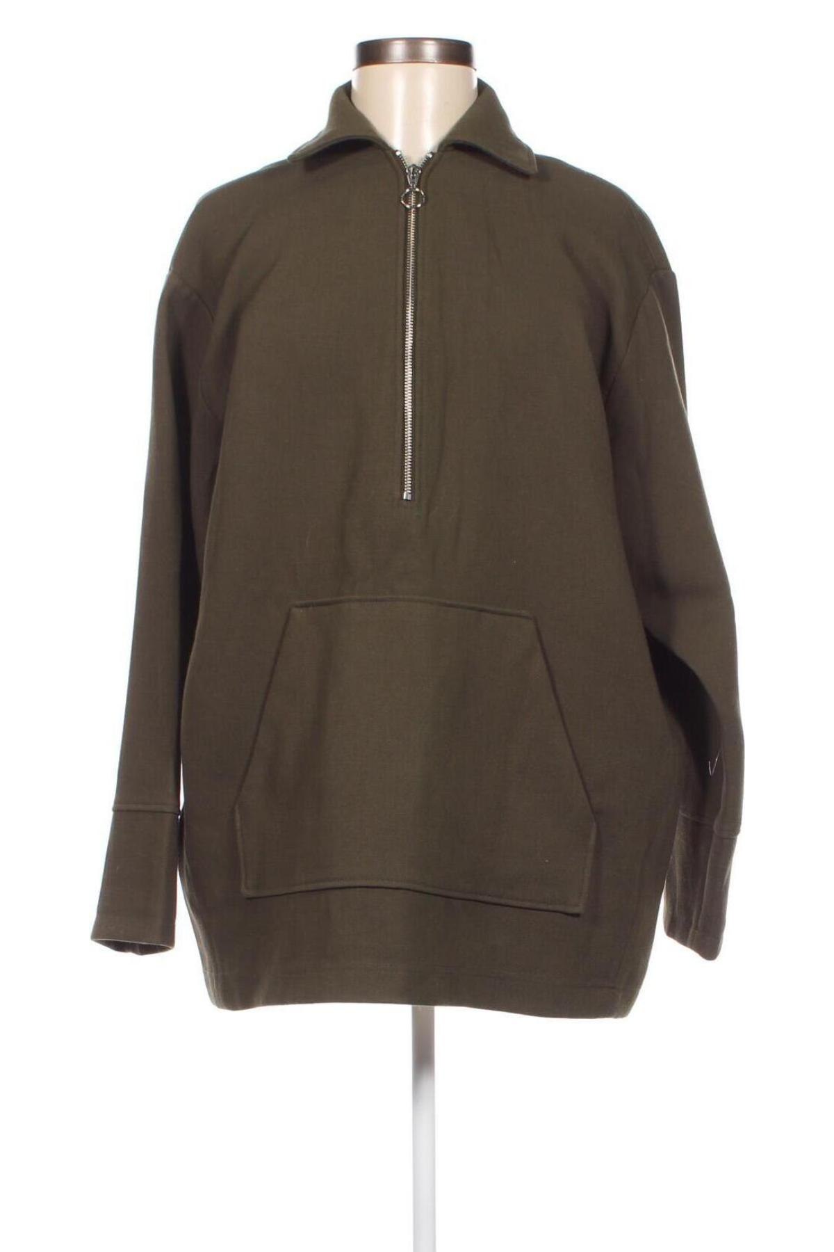 Дамска блуза Zara, Размер XS, Цвят Зелен, Цена 6,60 лв.