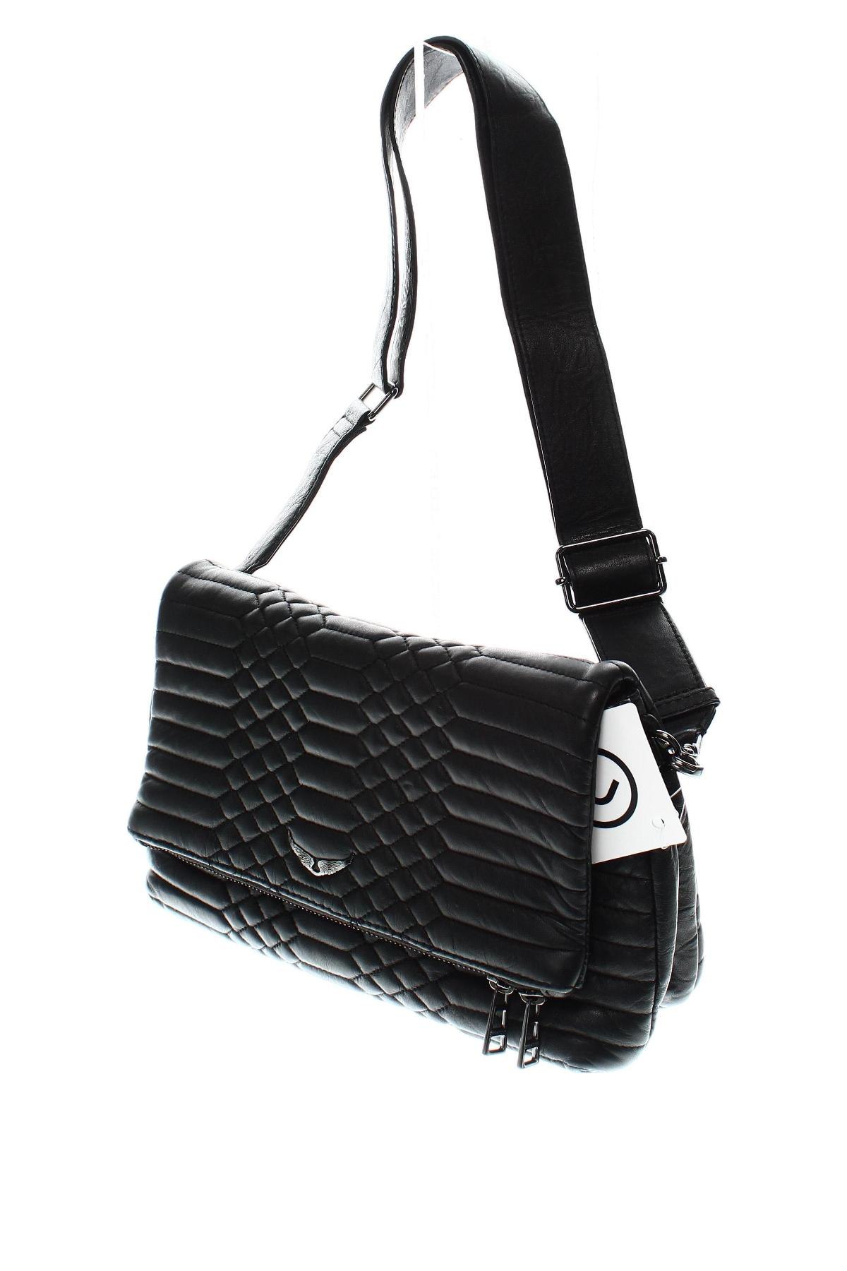 Дамска чанта Zadig & Voltaire Deluxe, Цвят Черен, Цена 689,04 лв.