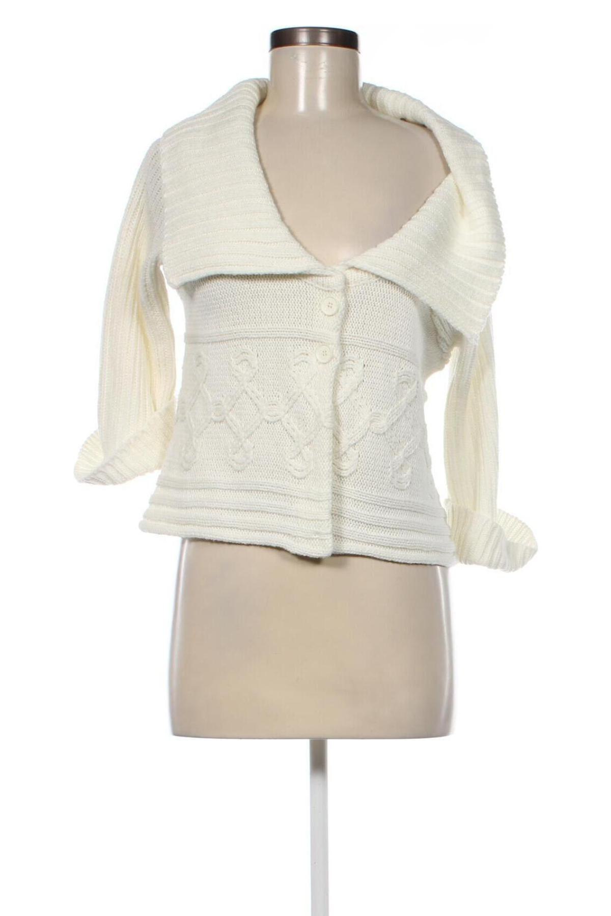 Damen Strickjacke Madonna, Größe L, Farbe Weiß, Preis 7,06 €