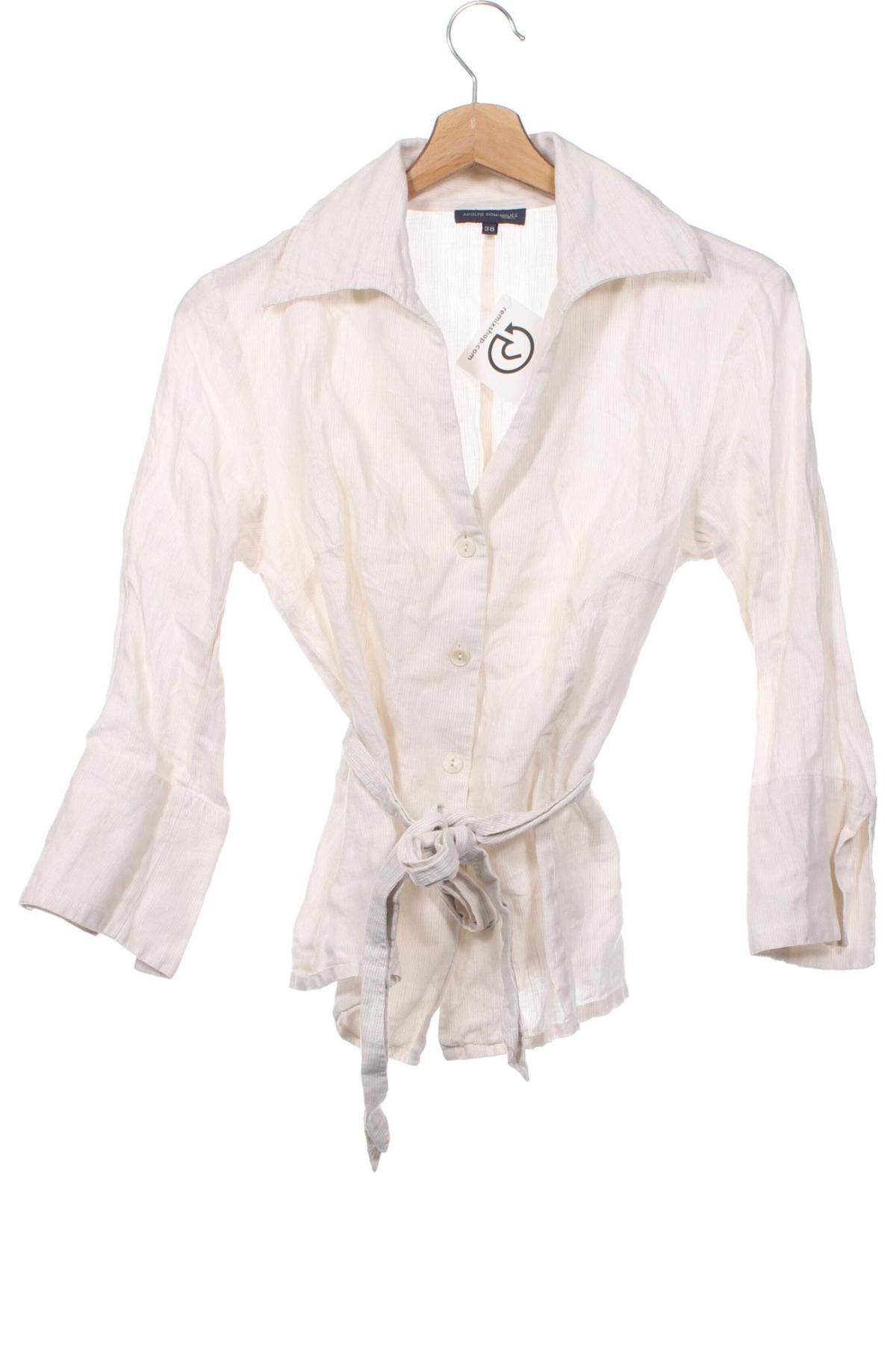 Γυναικείο πουκάμισο Adolfo Dominguez, Μέγεθος M, Χρώμα Εκρού, Τιμή 8,70 €