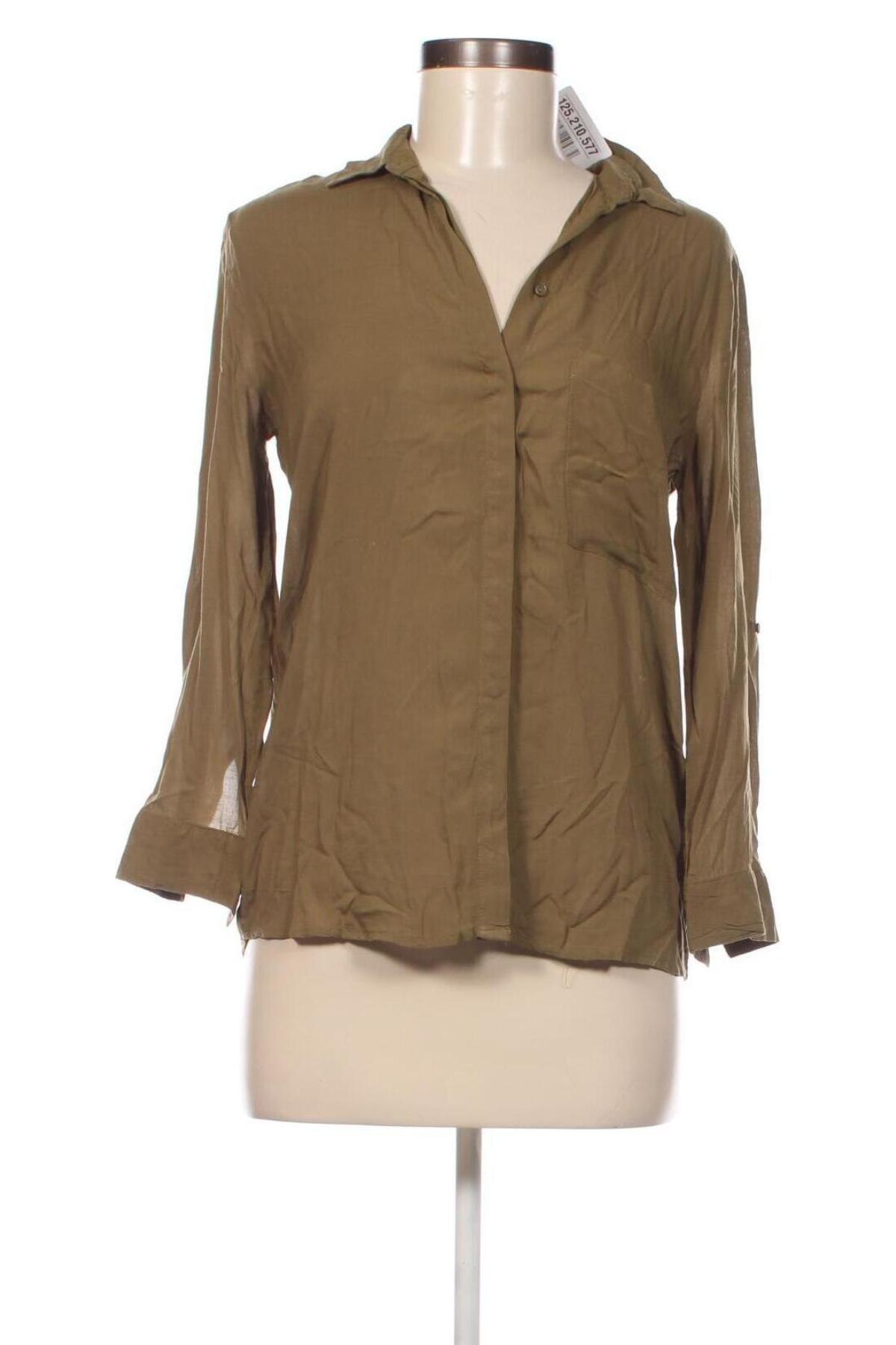 Γυναικείο πουκάμισο Pull&Bear, Μέγεθος S, Χρώμα Πράσινο, Τιμή 2,32 €
