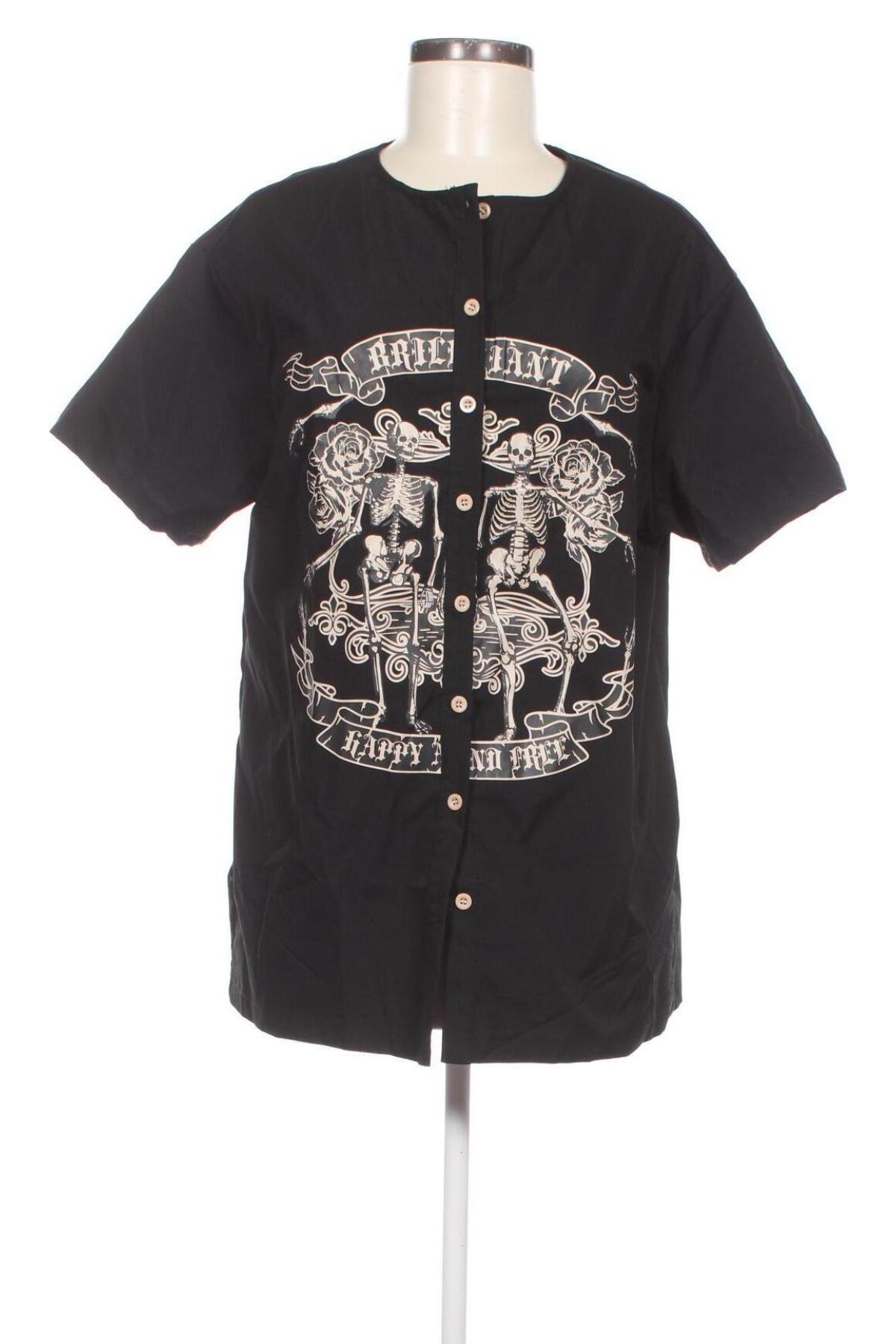 Γυναικείο πουκάμισο SHEIN, Μέγεθος S, Χρώμα Μαύρο, Τιμή 10,54 €