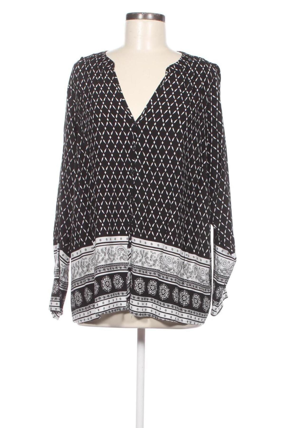Γυναικείο πουκάμισο Zizzi, Μέγεθος XL, Χρώμα Μαύρο, Τιμή 8,07 €