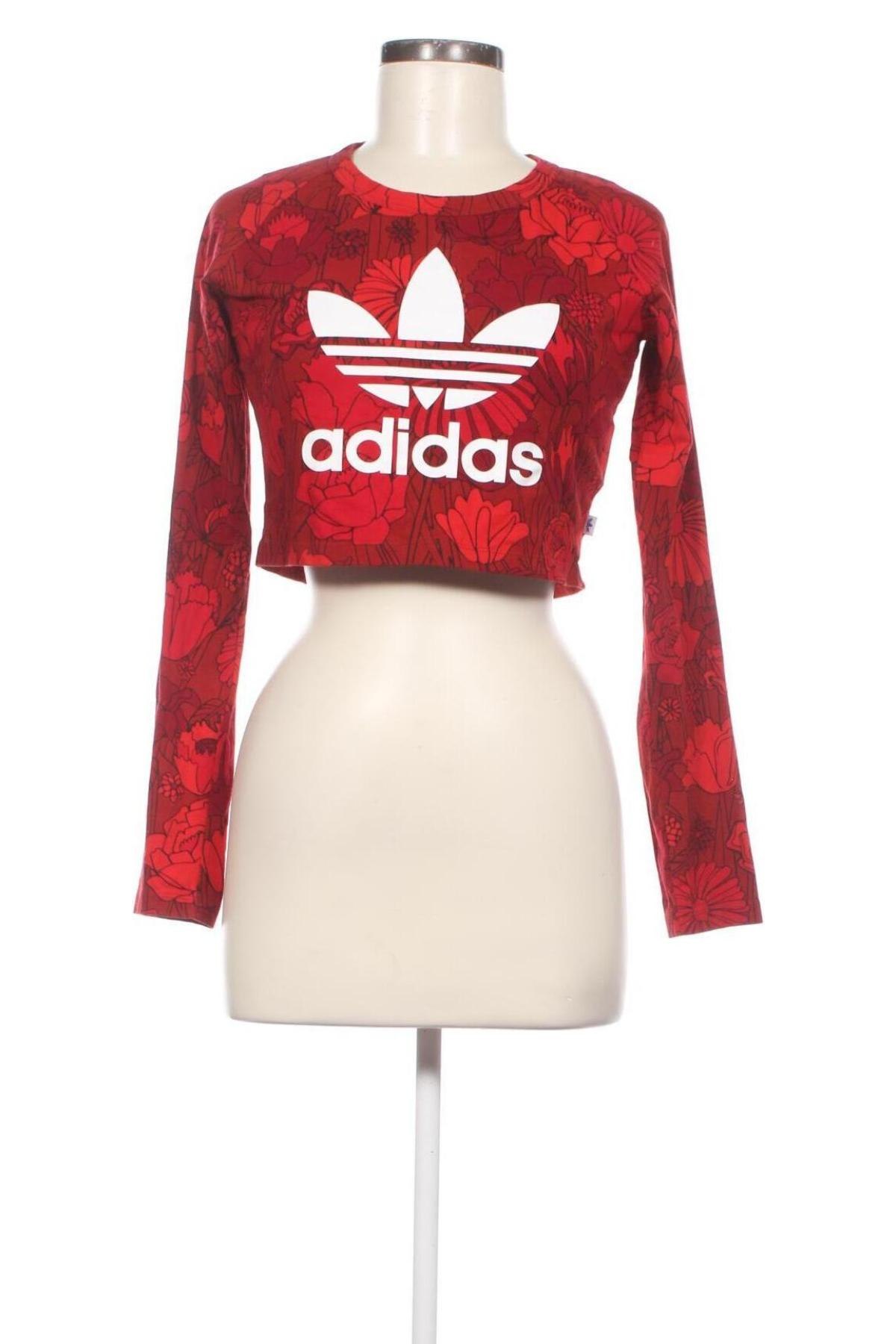Дамска спортна блуза Adidas Originals, Размер M, Цвят Червен, Цена 32,00 лв.