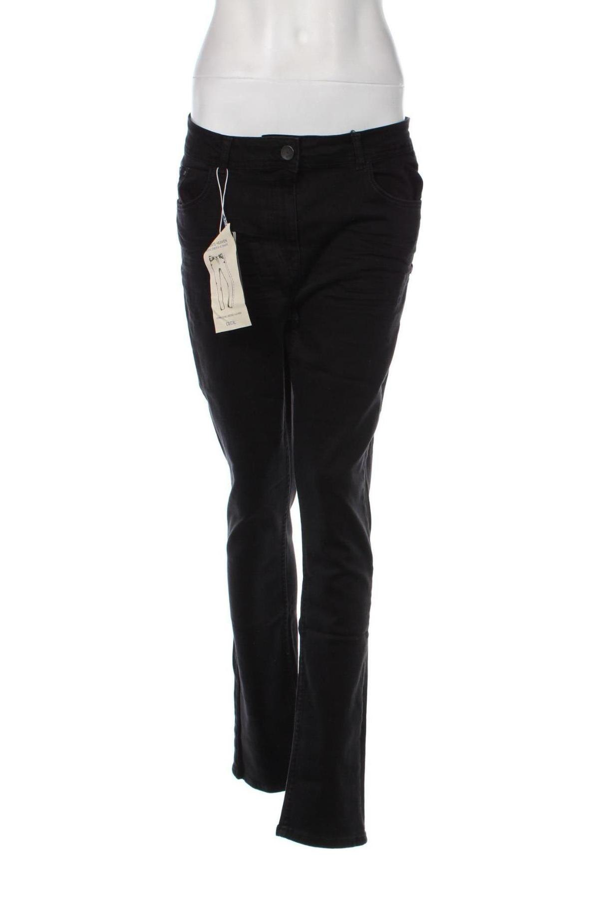 Γυναικείο Τζίν Cecil, Μέγεθος L, Χρώμα Μαύρο, Τιμή 9,87 €