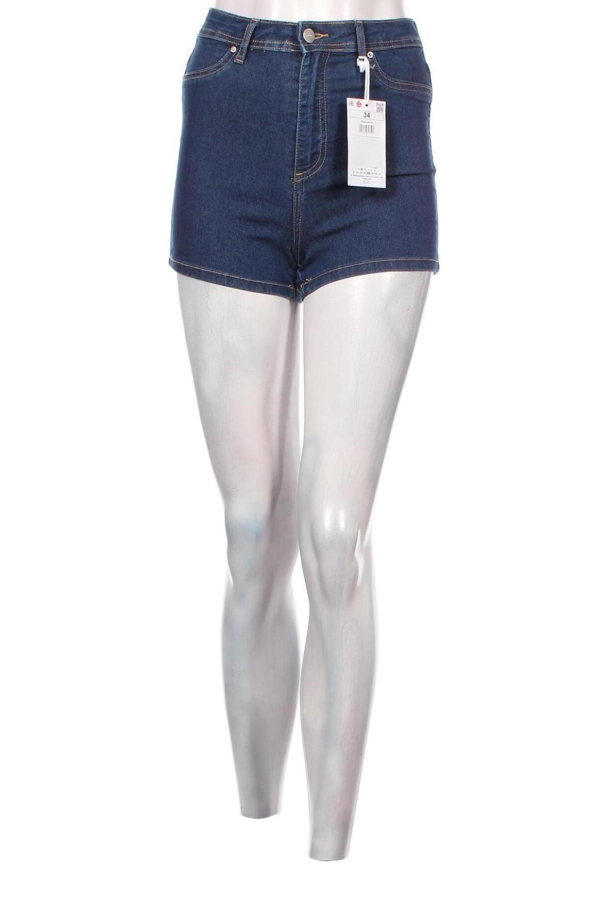 Дамски къс панталон Cropp, Размер XS, Цвят Син, Цена 72,00 лв.