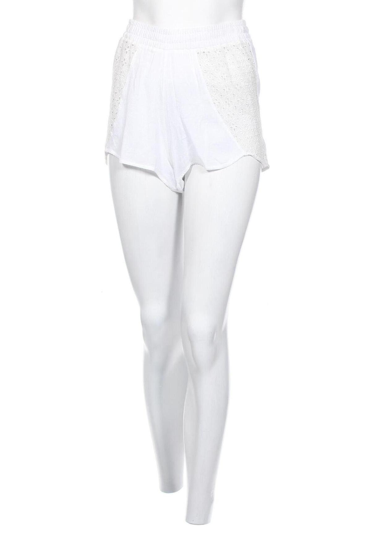 Γυναικείο κοντό παντελόνι F**k, Μέγεθος S, Χρώμα Λευκό, Τιμή 5,57 €