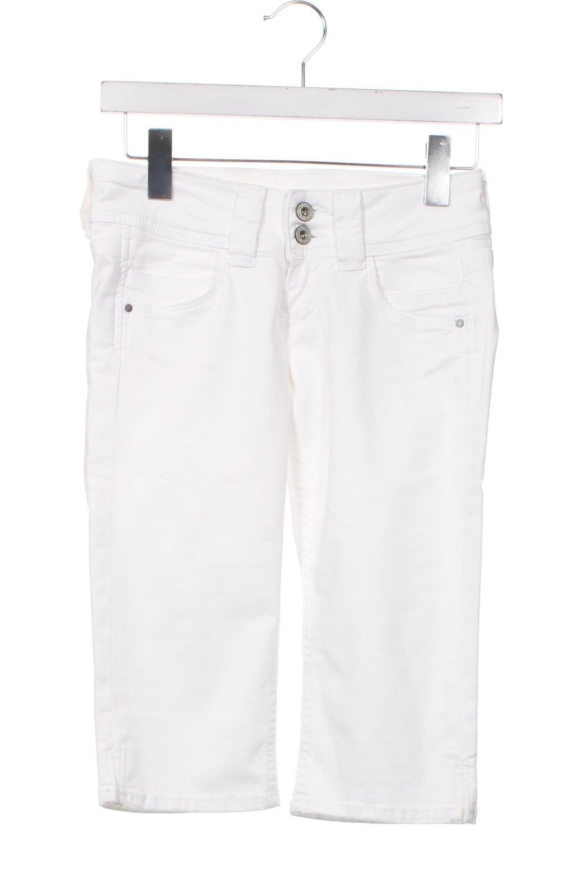 Дамски къс панталон Pepe Jeans, Размер XS, Цвят Бял, Цена 15,30 лв.