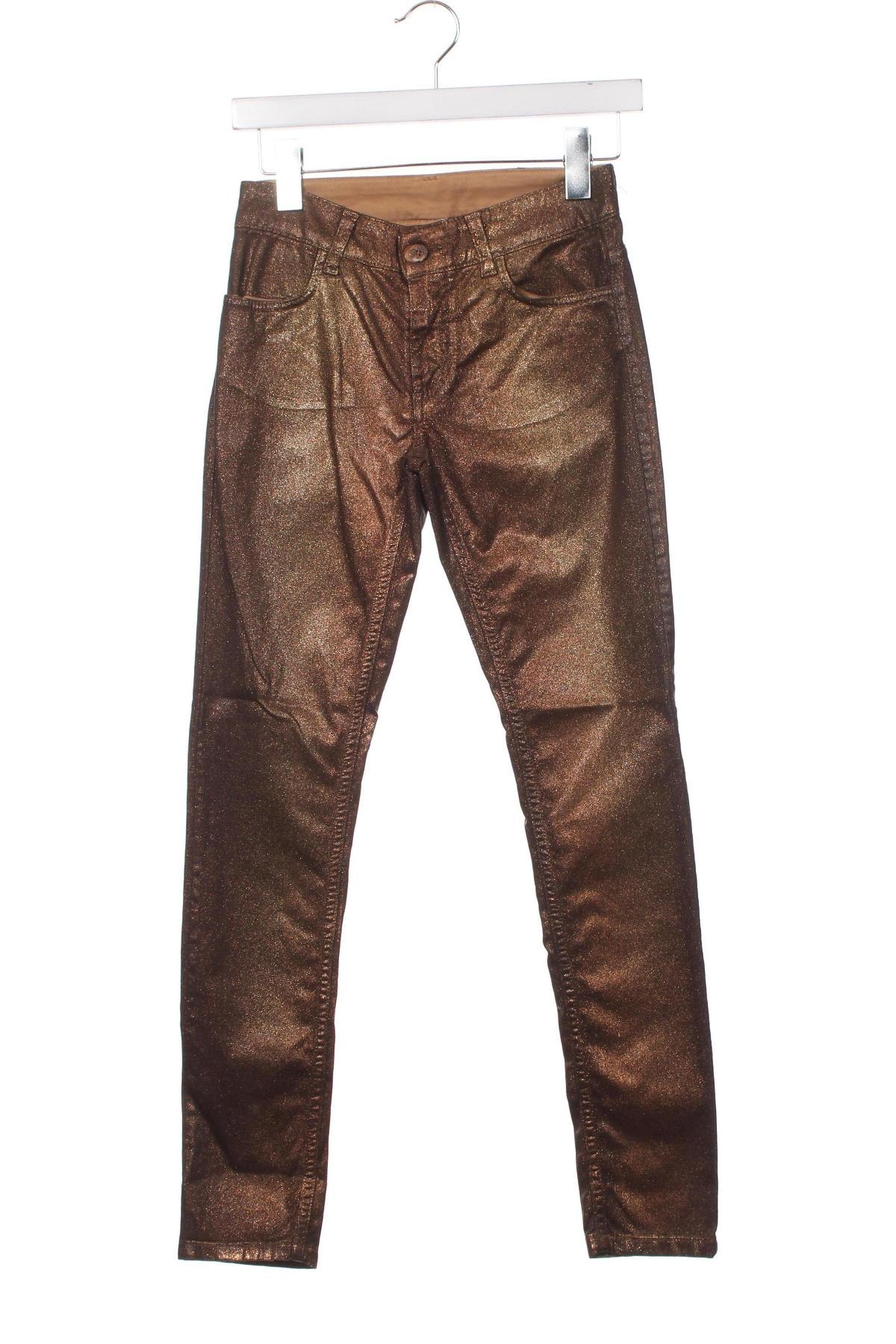 Pantaloni de femei, Mărime XS, Culoare Auriu, Preț 31,78 Lei
