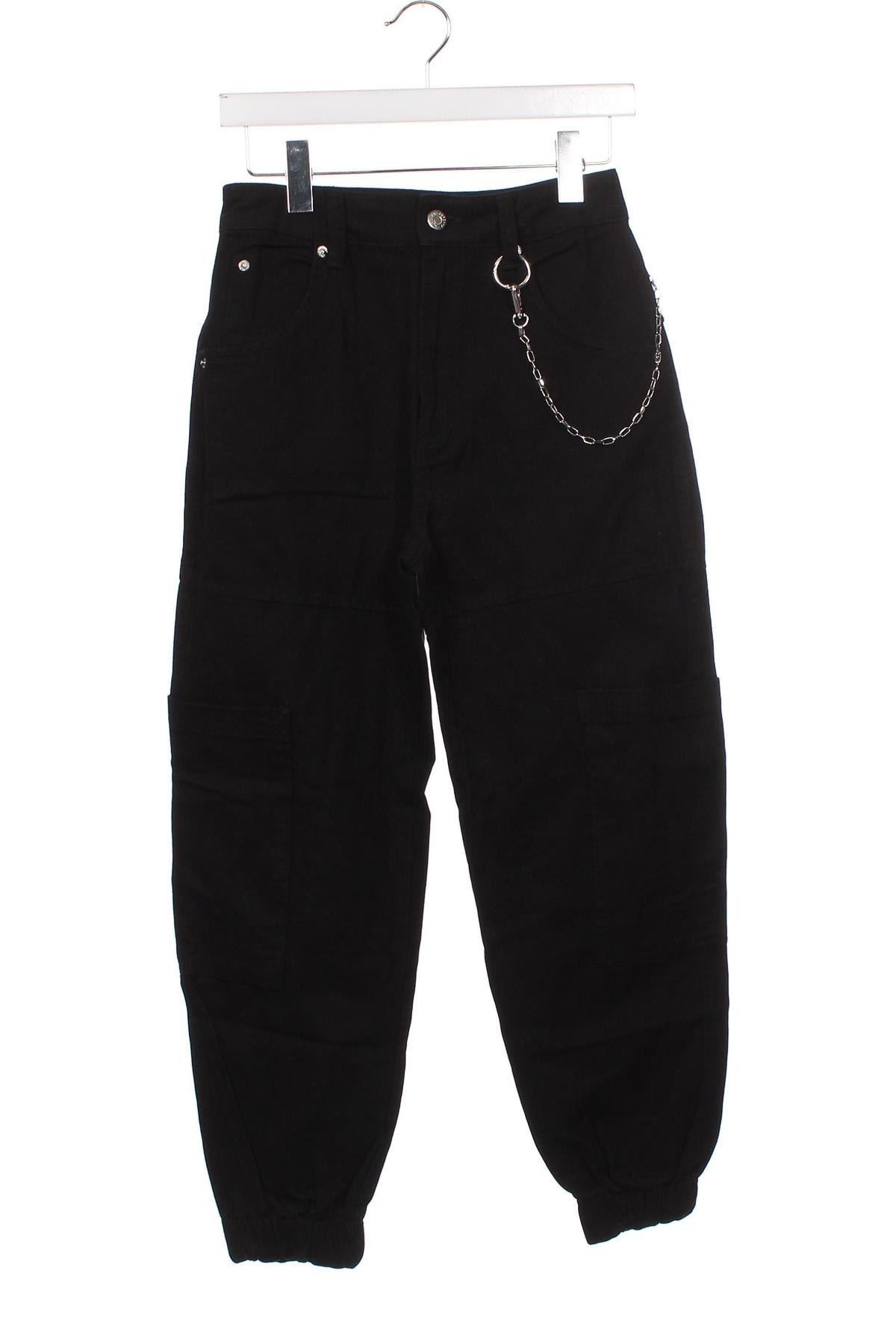 Pantaloni de femei Bershka, Mărime XS, Culoare Negru, Preț 74,00 Lei