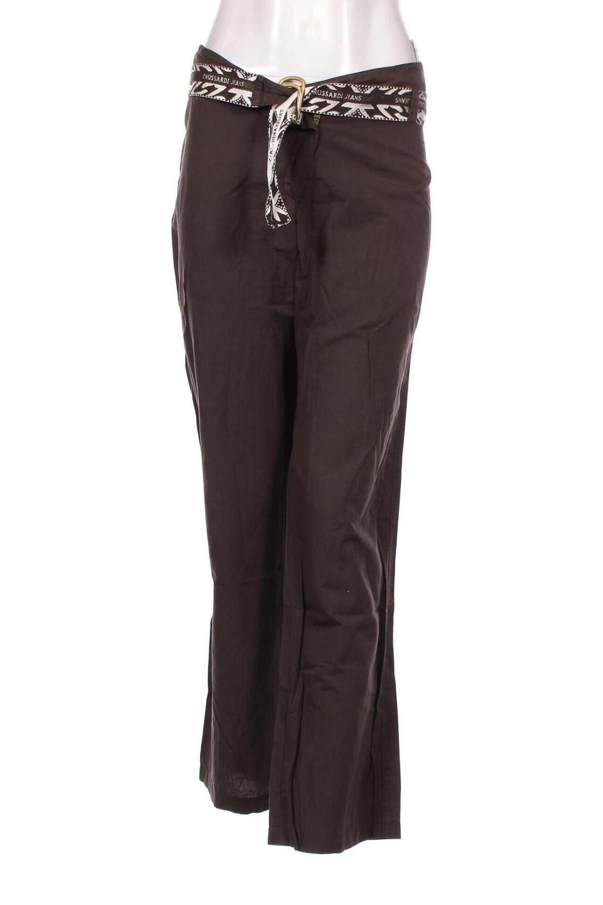 Pantaloni de femei Trussardi Jeans, Mărime XL, Culoare Maro, Preț 173,47 Lei