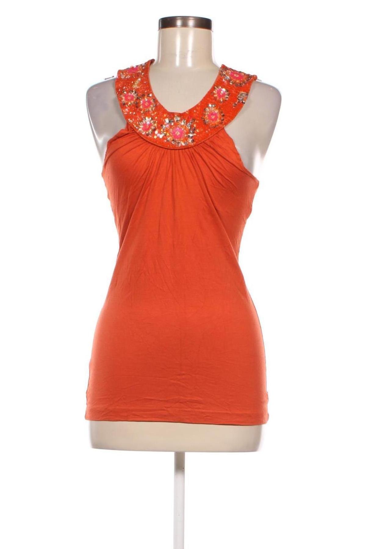 Γυναικείο αμάνικο μπλουζάκι, Μέγεθος S, Χρώμα Πορτοκαλί, Τιμή 5,30 €