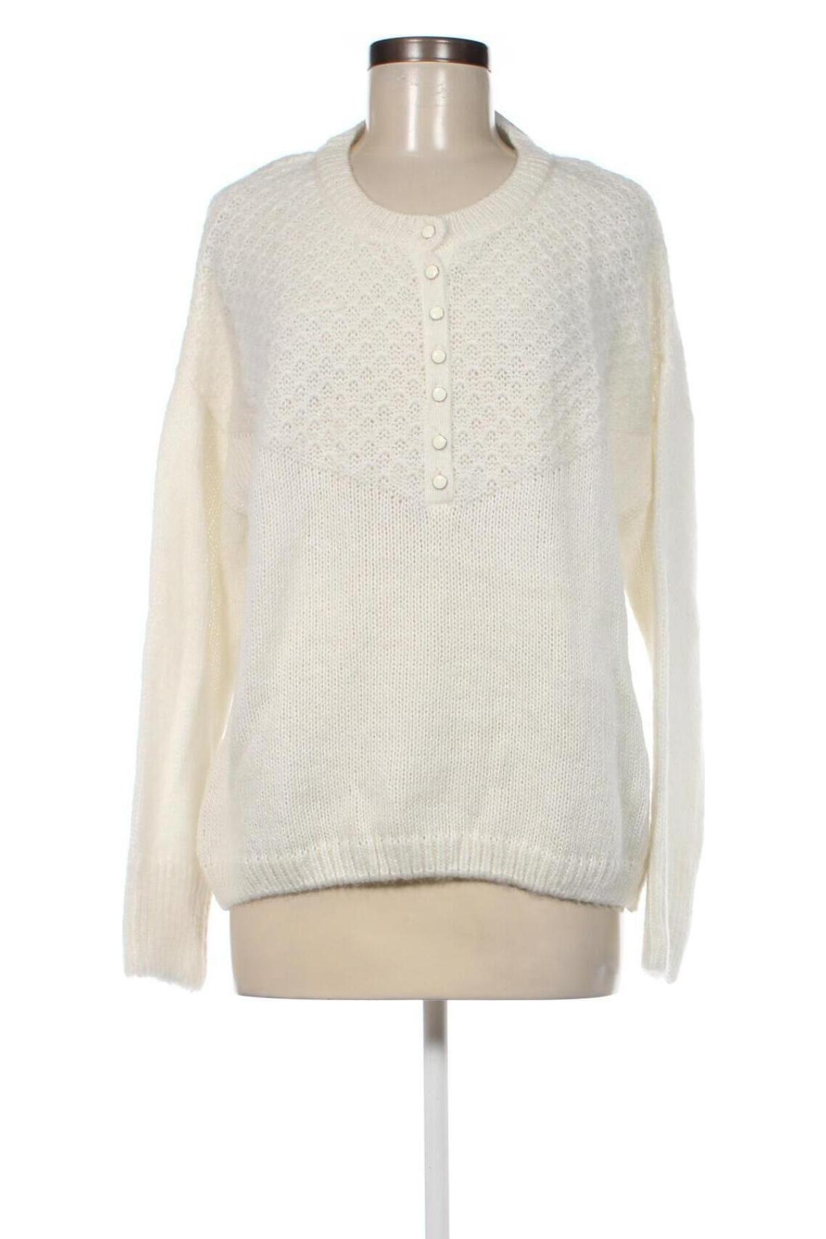 Дамски пуловер Breal, Размер L, Цвят Бял, Цена 35,67 лв.