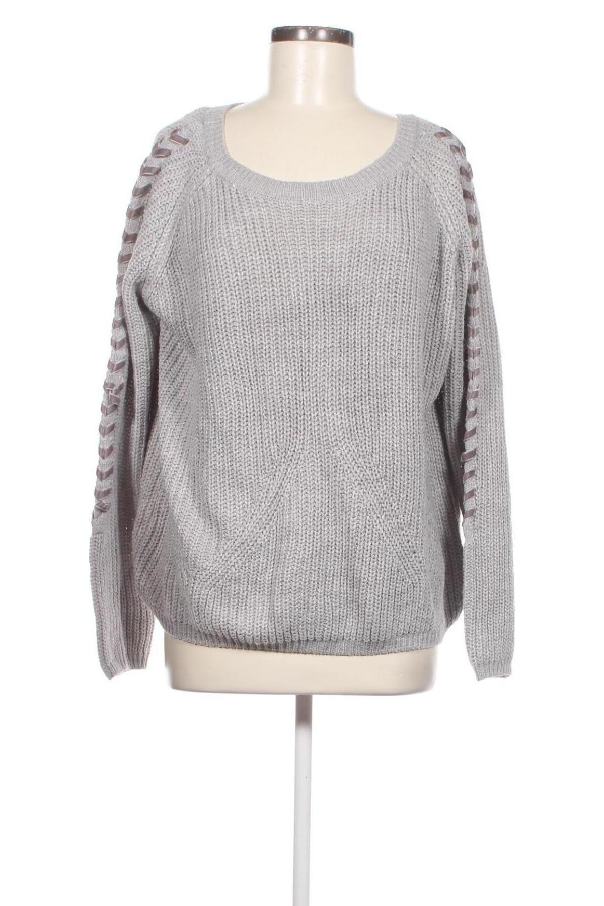 Дамски пуловер Jean Pascale, Размер M, Цвят Сив, Цена 9,28 лв.