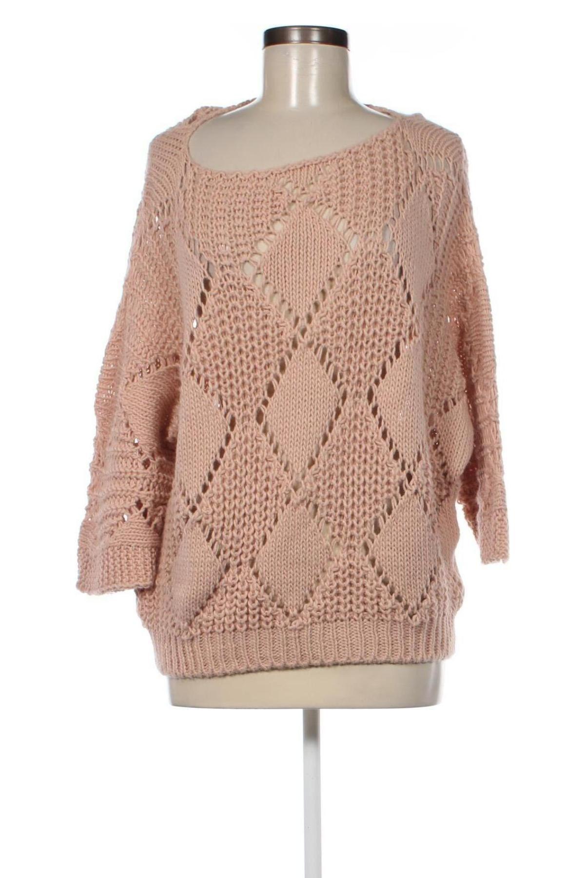 Дамски пуловер Made In Italy, Размер M, Цвят Розов, Цена 10,44 лв.