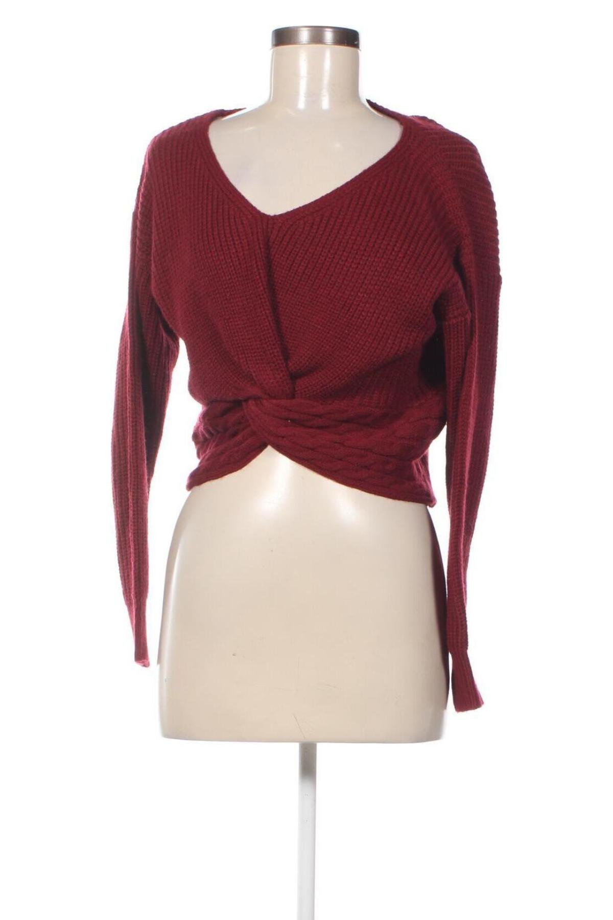 Дамски пуловер Zaful, Размер S, Цвят Червен, Цена 7,25 лв.