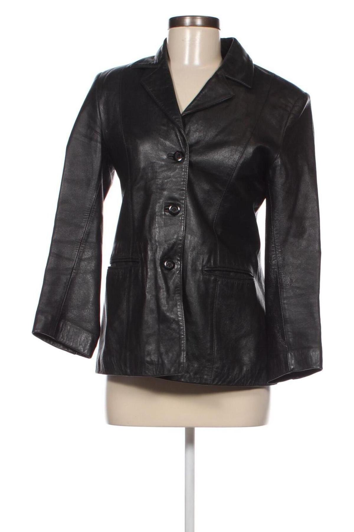 Damen Lederjacke, Größe M, Farbe Schwarz, Preis € 15,32