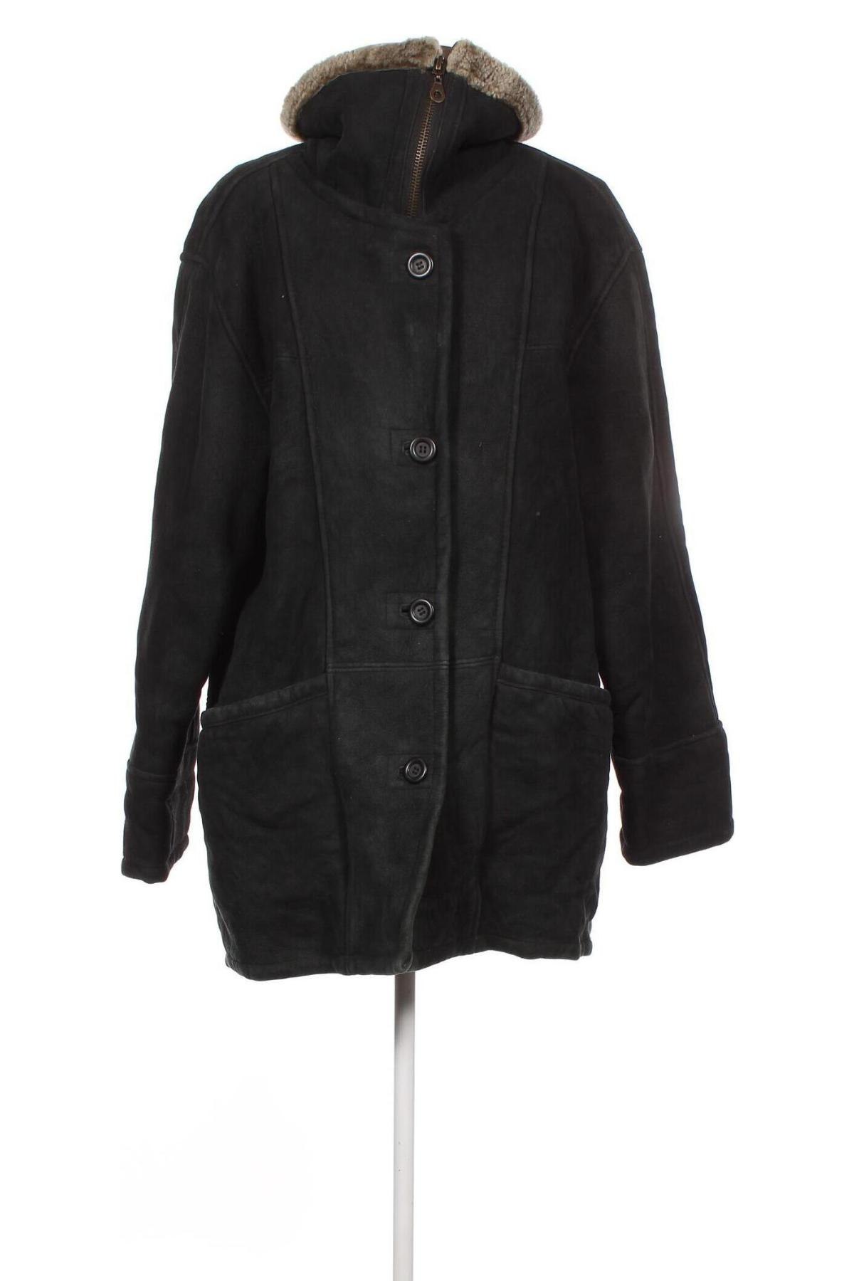 Damen Lederjacke, Größe M, Farbe Schwarz, Preis 15,32 €