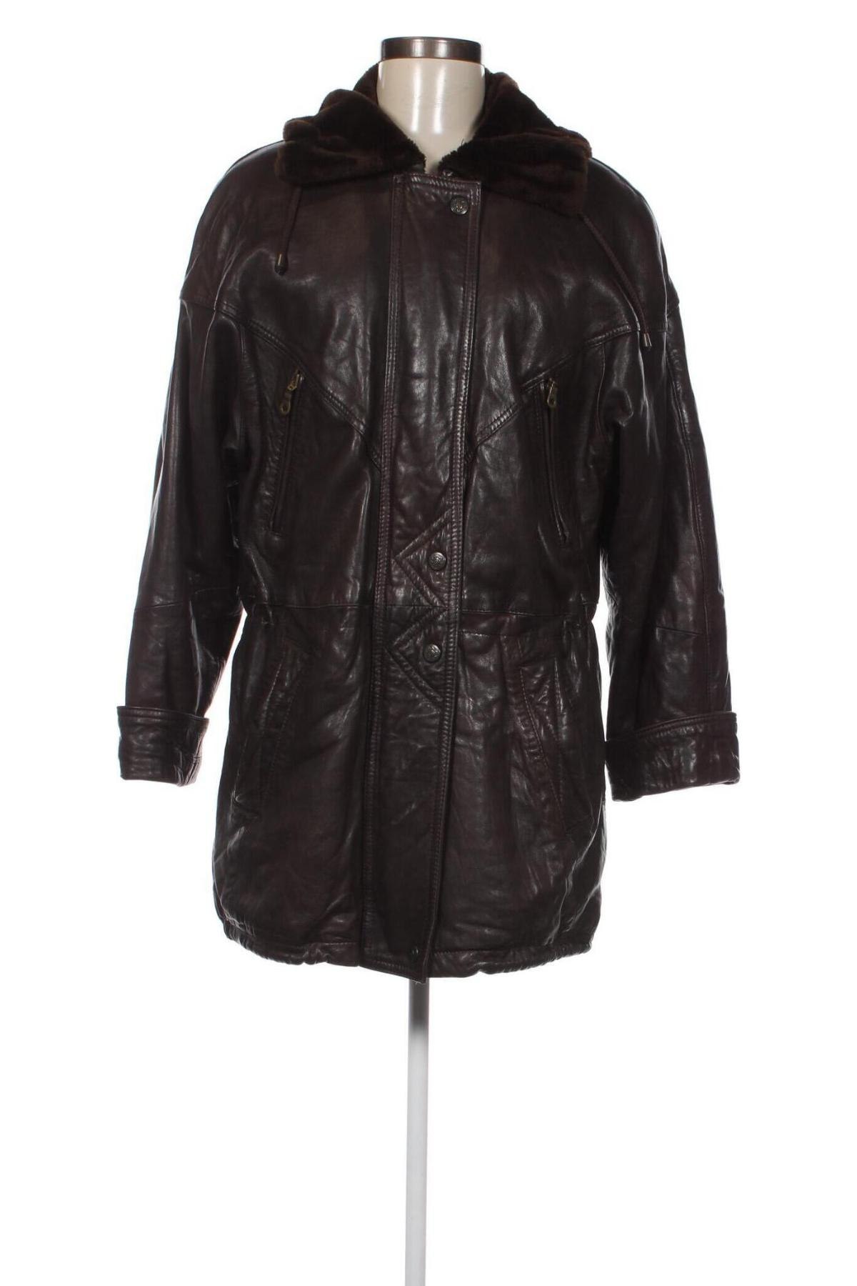Dámska kožená bunda , Veľkosť S, Farba Hnedá, Cena  12,13 €