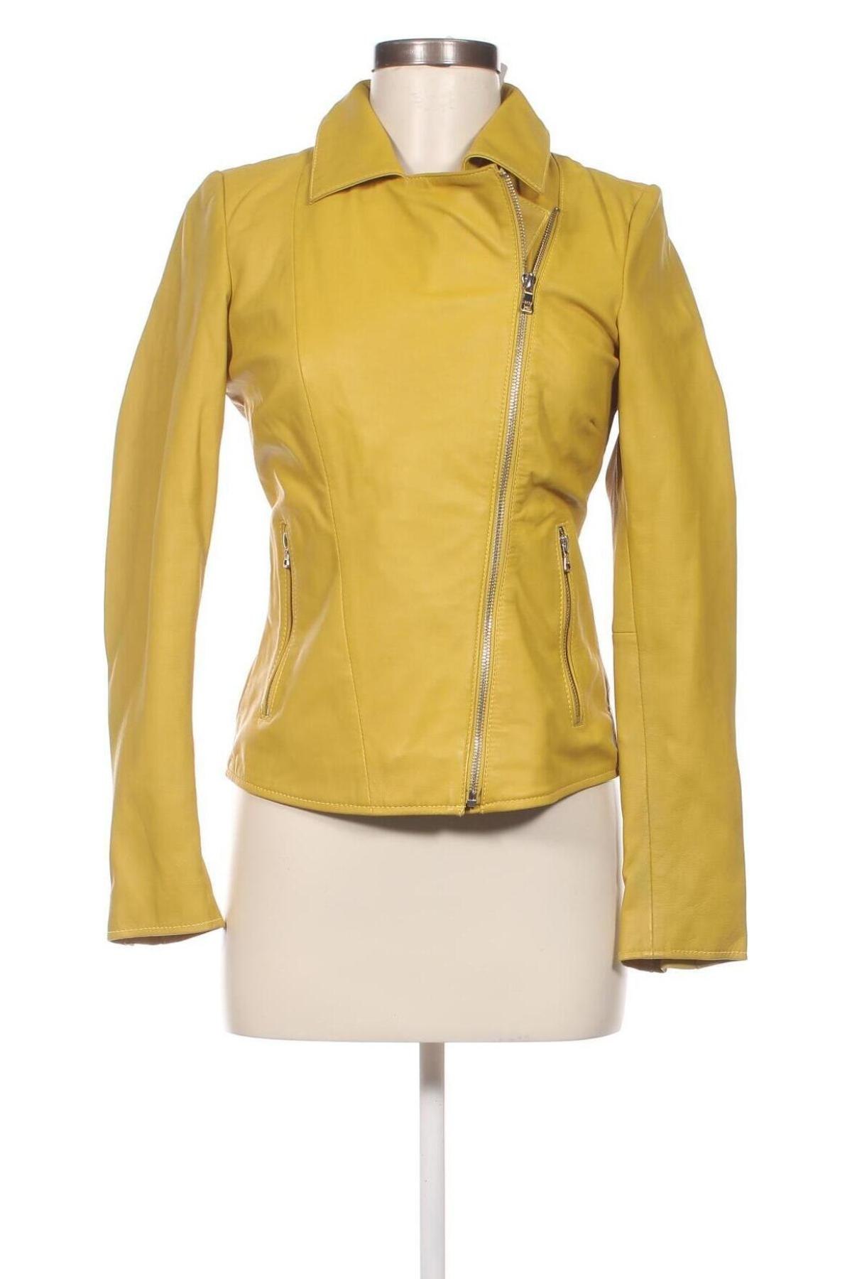 Dámska kožená bunda  Ibana, Veľkosť XS, Farba Žltá, Cena  183,43 €