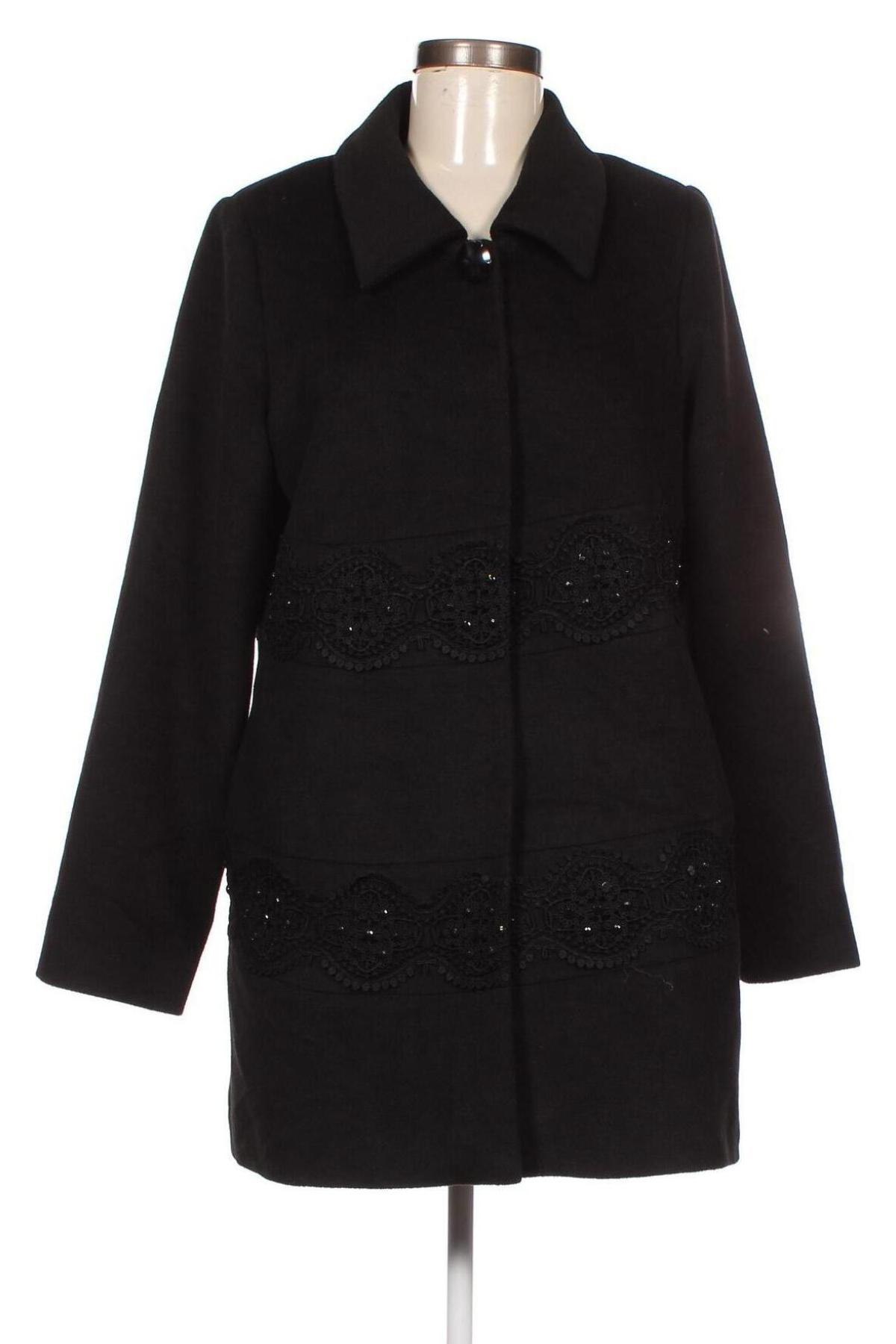 Дамско палто Alfredo Pauly, Размер S, Цвят Черен, Цена 16,59 лв.