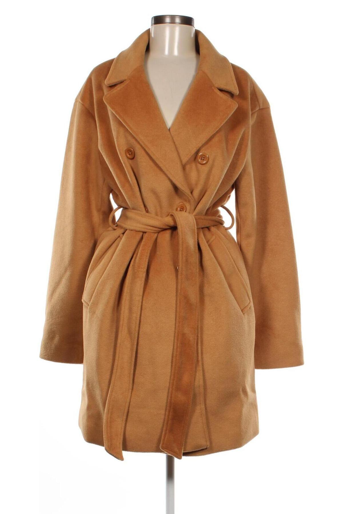 Дамско палто NA-KD, Размер S, Цвят Кафяв, Цена 76,65 лв.